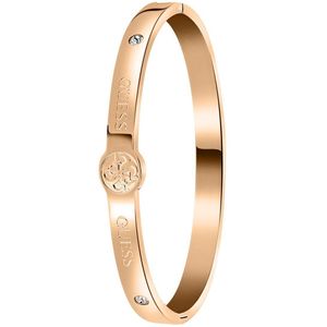 Guess stalen roseplated bangle 4G logo