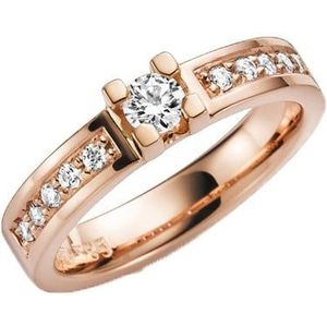 14K rosegoud aanzoekring diamant Bouganville H102R