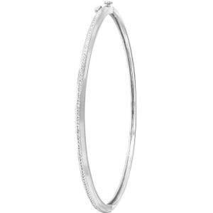 14 Karaat witgouden armband met diamant 0,22ct