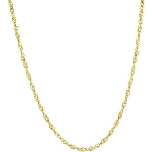 Lucardi Dames Aria Ketting - Staal - Ketting - Cadeau - 45 cm - Goudkleurig