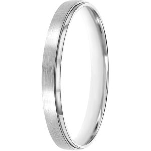 9K witte dames trouwring 3mm Elif TW 304