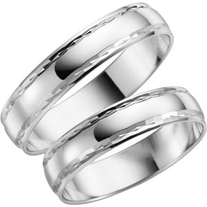 9 karaat witte trouwring Madelief Dames H18W