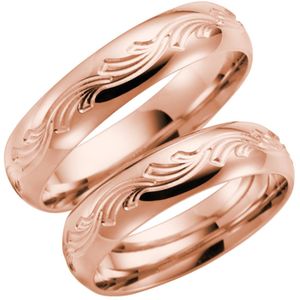 14 K rose gouden trouwring Lenteroos Dames H91R