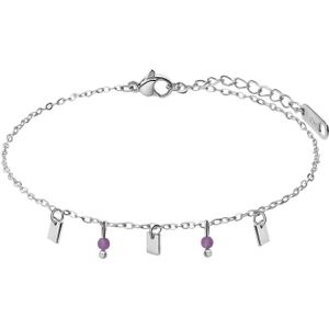 Stalen armband met amethyst