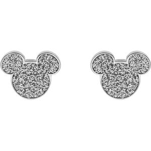 Stalen oorbellen Mickey Mouse glitter