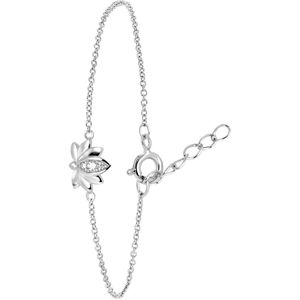 Zilveren armband lotus met zirkonia