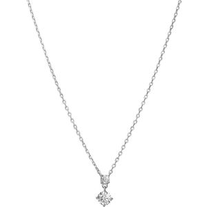 Zilveren ketting met hanger zirkonia voor dames