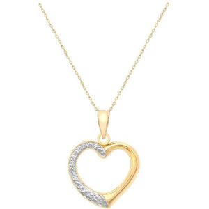 9 Karaat ketting met hanger hart