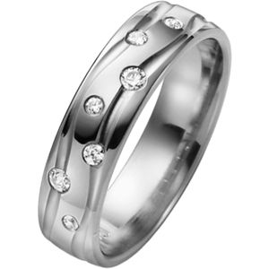 Palladium trouwring Daisy Dames met diamant H73P