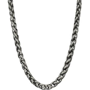 Gerecycleerd stalen herenketting spiga antique finish