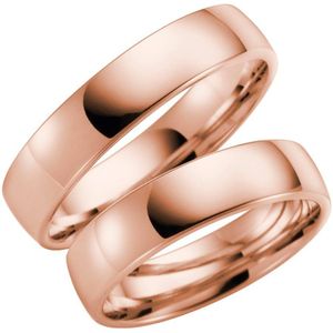 14K rose gouden trouwring Pioenroos Dames H56R