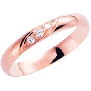 14K rosegouden trouwring  diamant Krokus H182R