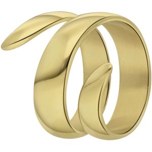 Gerecycleerd stalen 18 karaat goldplated ring rosamonde