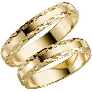 9 Karaat gele trouwring Nigella Heren H07