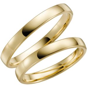 14 Karaat geelgouden trouwring Camelia Dames H54
