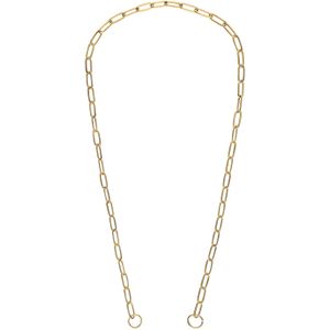 Stalen goldplated bedel ketting closed forever