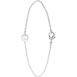 Stalen armband met letter hanger