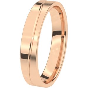 14K rose gouden trouwring Heren 4,5mm Lobelia