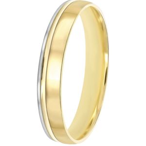 9K bicolor heren trouwring 4mm Rosa TW 455