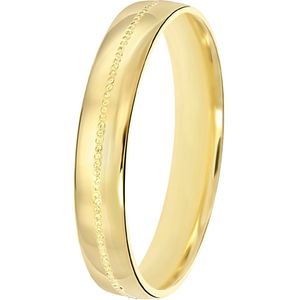 14K geelgouden dames trouwring 4mm Nora TW 454