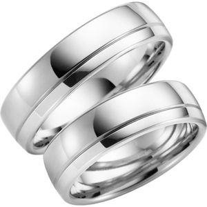14karaat witgouden trouwring Alyssa Heren H130