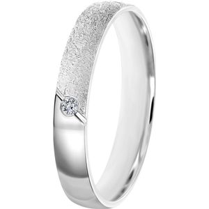 9K witte dames trouwring 3mm Ella TW 305