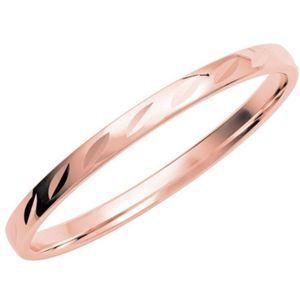 14K rose gouden heren trouwring Wonder H229R