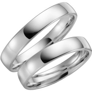 14K witgouden trouwring Duizendschoon Dames H46