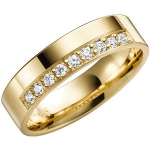 14K geelgouden trouwring diamant Bluebell Line H77