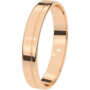 14K rose gouden trouwring Heren 4mm Sering