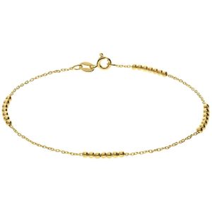 Zilveren goldplated armband bolletjes