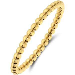 Stalen goldplated ring bolletje 1,5mm