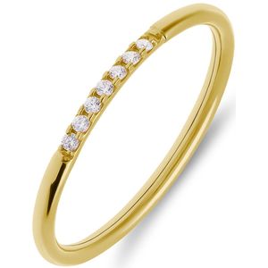 9 karaat rijring met zirkonia