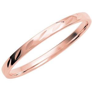 14K rose gouden dames trouwring Wonder H229R