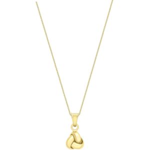 9 Karaat gouden ketting met hanger knoop