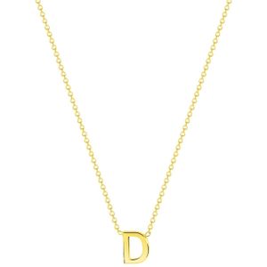 9 karaat ketting met letter hanger