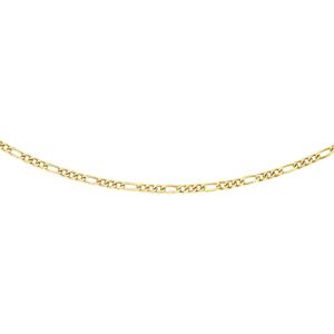 9 karaat ketting figaro diamond cut voor dames