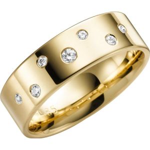 14K geelgouden trouwrig diamant Bluebell spots H78