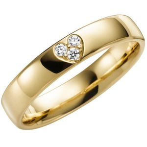 14K geelgouden trouwring diamant Duizendschoon H93