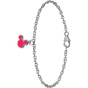 Zilveren armband Mickey Mouse roze