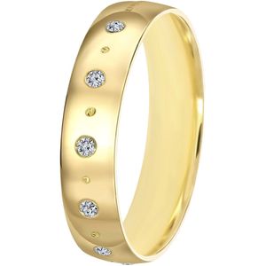 9K gele dames trouwring 4mm Nora TW 454