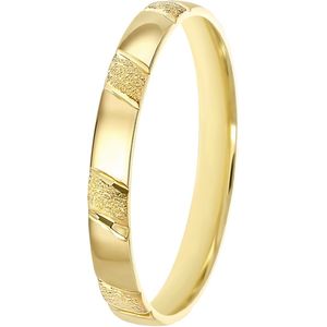 9K gele heren trouwring Aylin 3mm TW 301