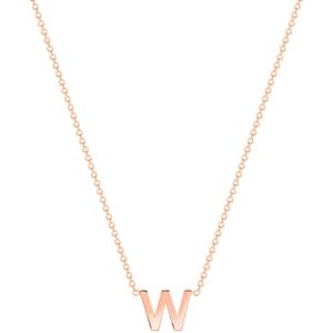 9 karaat rose ketting met letter hanger