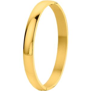 Stalen armband bangle goldplated 8mm