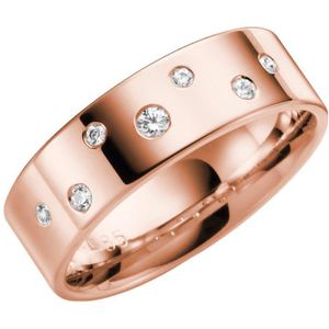 14K rose gouden trouwring dia Bluebell spots H78R