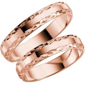 14 Karaat rosegouden heren trouwring Nigella H07R