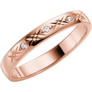 14K rose gouden trouwrg diamant Acacia Dames H96R