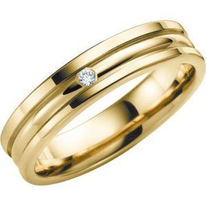 14K geelgouden dames trouwring diamant Kalina H149