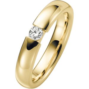 9K gele trouwring diamant Morgenster Dames H79