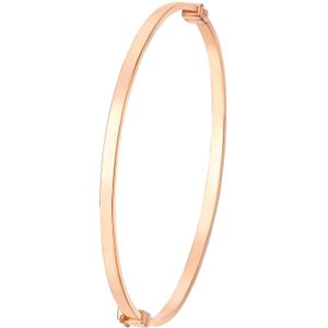 9 Karaat bangle rose met vierkante buis